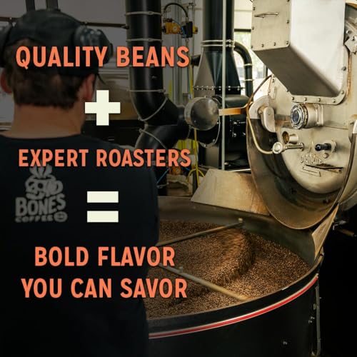 Bones Coffee Company Spongebob Bikini Bottom Brew Flavored Coffee Beans, Whole Bean Coffee Medium Roast Low Acid, Chocolate Souffle Flavor (12 oz)