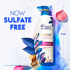 Head & Shoulders Supreme Dandruff Shampoo with Argan Oil, Anti Dandruff Scalp Treatment, Sulfate Free, Soothes Scalp, Deep Moisturization, Controls Itch, Natural Rose Essence, 28.2 Fl Oz