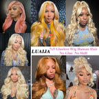 Blonde Lace Front Wigs Human Hair 200% Density Blonde Wear And Go Glueless Wigs Human Hair Pre Cut 7x5 Hd Blonde Wig Human Hair Glueless Body Wave For Women (613 Lace Front Wig Human Hair 26 Inch)