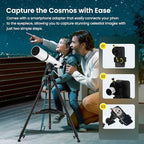 ESAKO Telescope for Adults & Kids, Astronomical Portable 80mm Aperture Beginners Telescope with Phone Adapter, Wireless Remote & Carry Bag