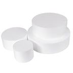 4 Tiers Foam Cake Dummies 4" 6" 8" 10", White Dummy Cakes Styrofoam Sets, 12 Inch Tall Fake Cake, Dummy Cake for Wedding Cake Supplies Decorating Birthday Wedding Display