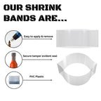 Supplement and Supply 115 x 28 mm Clear Perforated Shrink Band for Cosmetic Jars, Plastic Jars & Regular-Mouth Mason Jars [Cap Diameter: 2 3/4"] Pack of 100