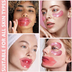 30 Pairs Lip Mask & Eye Mask,Under Eye Patches for Reducing Fine Lines & Dark Circles,Collagen Crystal Lip Patches for Lip Spa Daily Labial Masks Hydrating Lip Treatment Christmas Gifts