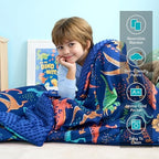 JOIEDOMI Toddler Nap Mat for Preschool 55''x30'' Sleeping Mat with Removable Pillow and Minky Blanket for Kids Ages 3-7 Roll Up Soft Kids Sleeping Bag for Boys Girls Kindergarten Daycare Sleepover