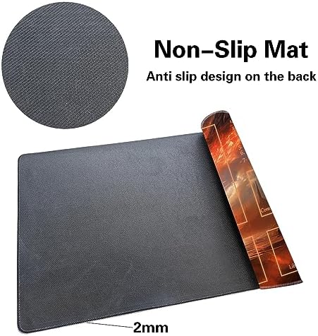 MTG Playmat - Non-Slip Backing Printing, Ideal for Card Game Enthusiasts TCG Playmat (Disaster befalls1-Deck)