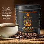 Blue Mountain Jamaican Coffee by Cafés Granell: Low Acid Whole Bean Coffee Medium Roast to Dark Roast Coffee, Popular Gourmet Coffee Lover Gifts 3.5oz