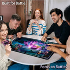 for MTG Game Playmat, for Magic TCG Rubber Play mat,Tabletop Card Playmats with Smooth Surface,Trading Card Inked Game Mat with New Zones,Battle Game,Colorful Glowing Lotu