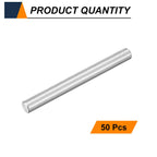 HARFINGTON 50pcs Dowel Pins M5(5mm) x 60mm 304 Stainless Steel Cylindrical Shelf Support Peg Pin Rod Fasten Elements for Metal Devices Wood Furniture DIY Installation, Silver