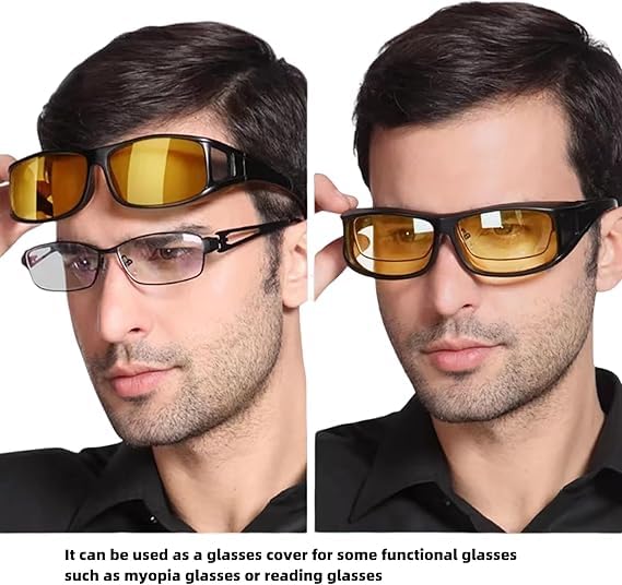 Tvindkirdod Macular Degeneration Glasses for Men/Women, for Macular Degeneration, Glaucoma, Cataracts and Retinitis Pigmentosa, glasses for macular degeneration, Yellow Lenses