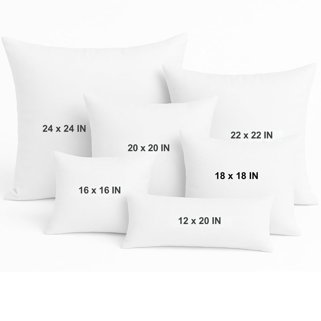 LANE LINEN 4 Pack 18x18 White Throw Pillow Inserts for Decorative Pillow Covers, Couch Pillows for Living Room, Fluffy Pillows for Bed