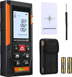 Laser Measure Mute Distance with 2 Bubble Levels, Measure Distance, Area and Volume HD50