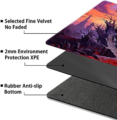 Playmat for MTG, with Free Storage Bags,Game Mat 24 x 14 inches, TCG and Board Game Mat for Cards,Mousepad Desk Mats (Regular,Magic Mat 11)