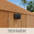 Blink Outdoor 4 (newest model), Wireless smart security camera, two-year battery, 1080p HD day and infrared night live view, two-way talk – 2 camera system