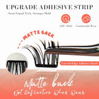 GAQQI Self Adhesive Eyelashes Lash Clusters, Press on Lashes 10-13mm Natural Manga Cluster Lashes, Reusable No Glue Lashes C Curl, NEW-TECH Thin Flakes Pre Glued Eyelashes Clusters (PG01)