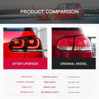 OQHAIR Dynamic Tail Light Assembly tail light modification Car Led Tail Light Assembly Sequential Turning Signal Waterproof IP67 For VW For Golf Mk6 2008-2013