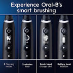 Oral-B iO Series 7 Electric Toothbrush with 2 Replacement Brush Heads, Black Onyx