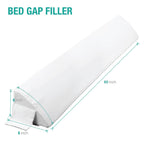 Vekkia Queen Bed Wedge Pillow for Headboard – High-Density Foam Fills Gaps (0-5.5") Between Mattress and Headboard, Wedge Pillow with Pockets for Phone & Remotes, Washable Cover(White)