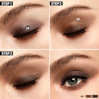 FOCALLURE 3 Pcs No Crease Eyeshadow Sticks,Shimmer & Matte Eye Shadow Crayon with Blending Brush,Smooth Cream Highlighter Pen,Long Lasting Eyeshadow Brightener Stick Makeup,July In Seattle