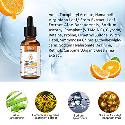 Anti Aging Vitamin C Serum Hyaluronic Acid Serum Set - with Hyaluronic Acid, Skin Care Set Boost Skin Collagen,Hydrate & Plump Skin, Anti Aging & Wrinkle Facial Serum