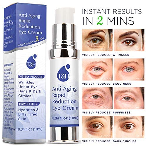 Anti-Aging Rapid Reduction Eye Cream, Visibly and Instantly Reduces Wrinkles, Under-Eye Bags, Dark Circles in 120 Seconds, Hydrates & Lifts Skin (Rapid Anti-Aging Cream [0.34oz])