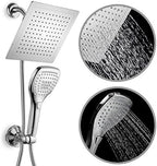 Dream Spa Ultra-Luxury 9" Rainfall Shower Head/Handheld Combo. Convenient Push-Button Flow Control Button for easy one-handed operation. Switch flow settings with the same hand! Premium Chrome