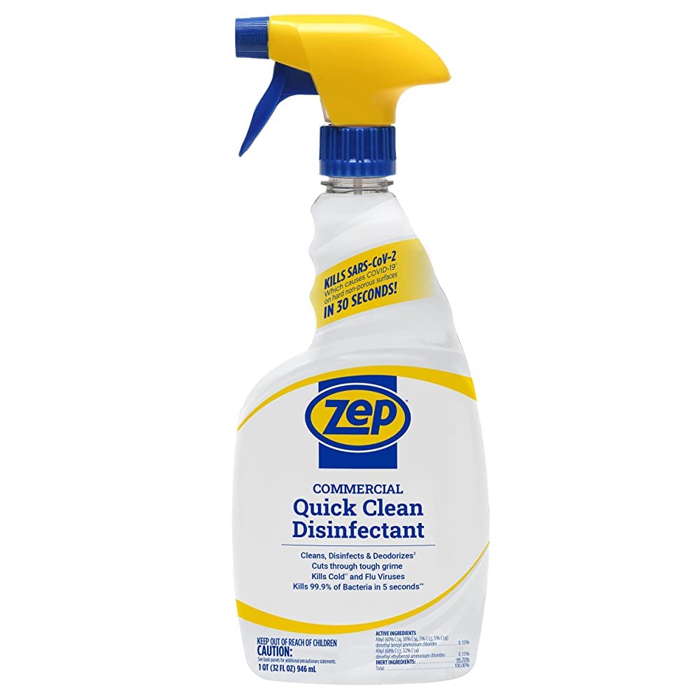 Zep Home Pro Commercial Quick Clean Disinfectant - 32 Fl. Oz. - R49806 - Pro Trusted Cleaning Power: Now in Refreshing Scents and Family Friendly Formulas (6)