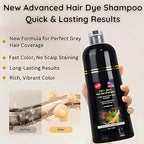 Hair Dye Shampoo for Gray Hair – 3-in-1 Natural Color, Shampoo & Conditioner – Ammonia-Free, Long-Lasting – 500ml – Quick & Easy Coverage for Men & Women (Dark Wine Red)
