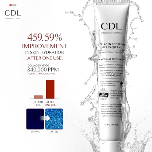 Collagen Boosting Glass Cream, Korean Glowing Skin Deep Hyrdration for 72 HR, Instant Elasticity Improving,PDRN Pomegrante Hyaluronic Acid, Korean SKin Care, 1.69 oz