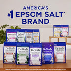 Dr Teal's Pure Epsom Magnesium Salt Soak, Prebiotic Lemon Balm & Essential Oil, 3 lbs (Pack of 4)