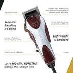 Wahl Professional 5 Star Series Magic Clip Corded Clipper Precision Fade Zero Overlap Adjustable Blades V9000 Motor Chrome