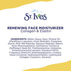 St. Ives Face Moisturizer Cream, Collagen and Elastin, Renewing Facial Moisturizer for Women, Paraben Free, Dermatologist Tested Daily Moisturizing for Dry Skin Cruelty Free, 10 oz, 4 Pack