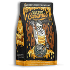 Bones Coffee Company Salted Caramel Flavored Coffee Beans, Whole Bean Coffee Medium Roast Low Acid, Salted Caramel Flavor (12 oz)