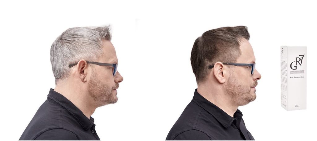 GR-7 Anti Grey Hair 125 ml - Repigmentation Hair - Shampoo Against Grey Hair 1 pieces - Shampoo Grey - Anti Grey Hair - Grey Hair