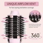 Hair Dryer Brush Blow Dryer Brush in One Upgraded 4 in 1 Hair Dryer and Styler Volumizer with Negative Ion Anti-frizz Ceramic Titanium Barrel Hot Air Brush Hair Straightener Brush