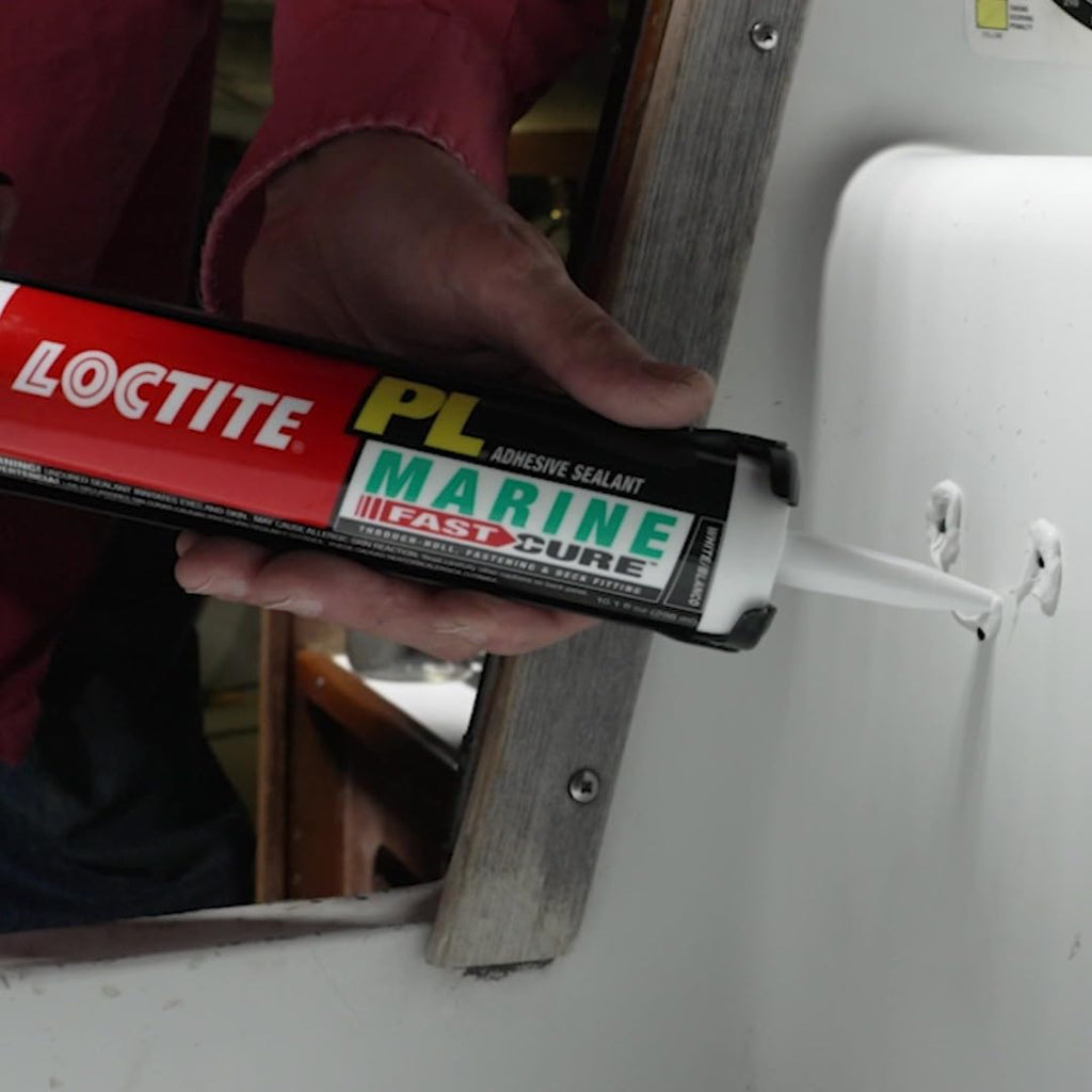 Loctite PL Marine Fast Cure Adhesive Sealants, Waterproof Construction Glue for Fiberglass, Vinyl, Glass & More - 10 fl oz Cartridge, Pack of 1