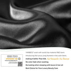 YANIBEST Silk Bonnet for Sleeping Women Braid Bonnet for Long Hair with Tie Band Satin Bonnet for Braids Hair Sleeping Cap Gifts for Women Black