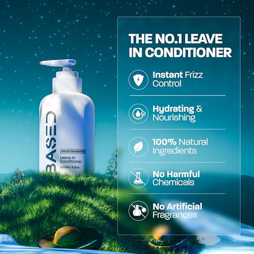 Shampoo, Conditioner & Leave-In Conditioner Deluxe Bundle with Peppermint Oil, Coconut Oil & Avocado Oil, Deluxe Hair Bundle for Men, Two 12 fl oz & One 6.8 fl oz Bottles (Pack of 3)
