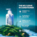 Shampoo, Conditioner & Leave-In Conditioner Deluxe Bundle with Peppermint Oil, Coconut Oil & Avocado Oil, Deluxe Hair Bundle for Men, Two 12 fl oz & One 6.8 fl oz Bottles (Pack of 3)