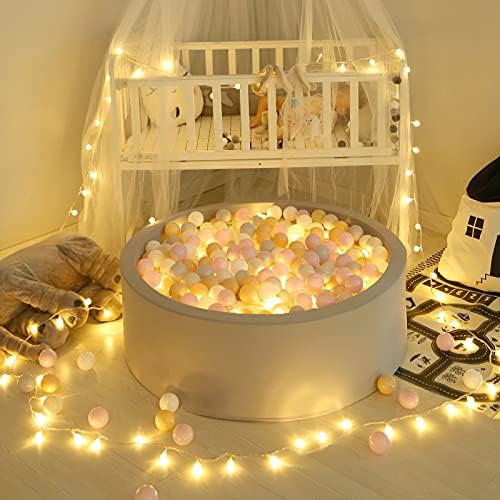 GOGOSO Ball Pit Balls for Toddler, Baby Plastic Playballs Kids Soft Pastel Pelotas Non-Toxic BPA-Free,Pink+Grey+Beige+White,100 Balls