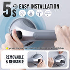 TAILI Shower Grab Bar 2 Pack 16 Inch Suction Grab Bars for Bathtubs & Showers, Heavy Duty Shower Handle Removable Shower Handrails for Elderly and Seniors, No Drilling Waterproof, Silver