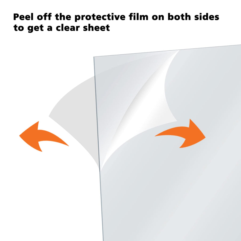 Egofine Plexiglass Sheets Acrylic Sheets 6 Pack of 8x10’’ 0.04 Thick Clear Plastic Cast Transparent Plexi Glass for Crafting Projects, Replacement Picture Frame Glass, DIY Display, Easy to Cut