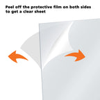 Egofine Plexiglass Sheets Acrylic Sheets 6 Pack of 8x10’’ 0.04 Thick Clear Plastic Cast Transparent Plexi Glass for Crafting Projects, Replacement Picture Frame Glass, DIY Display, Easy to Cut