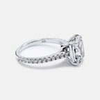 Bo.Dream Cushion Cut Cubic Zirconia CZ Engagement Rings for Women Platinum Plated Sterling Silver (6)