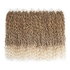 Goddess Locs Crochet Hair 22 Inch Boho River Locs Hippie Locs Wavy Crochet With Curly Hair In Middle And Ends Braids Hair Extensions (8Packs,22 inch, T27/613)