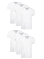 Hanes Mens Cotton, Moisture-wicking V-neck Tee Undershirts, Multiple Packs And Colors, White, Large US