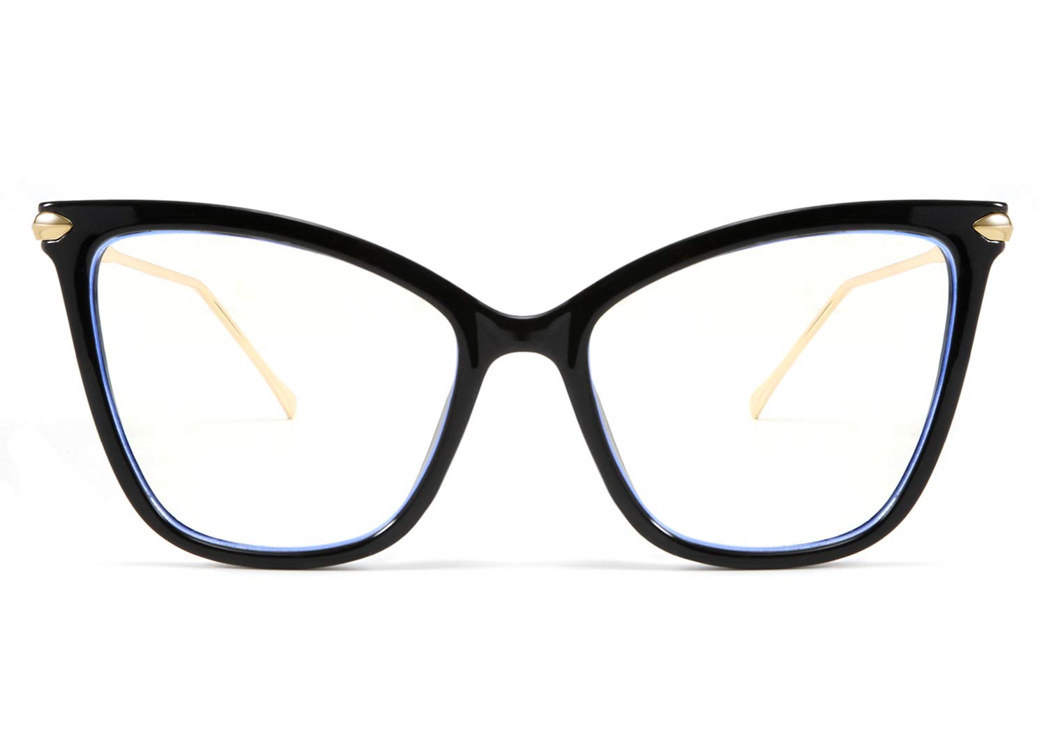 FEISEDY Oversized Cat Eye Glasses Frame Blue Light Blocking Eyewear for Women B2589
