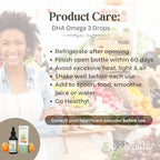 Go Healthy DHA Omega 3 Drops for Kids, Toddlers & Infants - Vegan Fish Oil Alternative - Supports Brain & Eye Development, Just 3 Ingredients, Organic Orange Flavor, 30-60 Servings