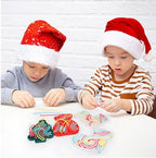 Christmas Sensory Activity Board Set, 3PCS Silicone Fidget Toy for ADHD and Autism, Sensory Toys with Christmas Tree, Stocking and Lucky Bag, Chirstmas Gifts for Kids 2+ with 54 Strings