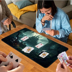 for MTG Game Playmat, for Magic TCG Rubber Play mat,Tabletop Card Playmats with Smooth Surface,Trading Card Inked Game Mat,Battle Game,Skull Castle