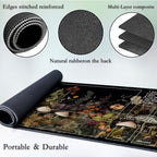 Magic TCG Rubber Playmat - Tabletop Card Playmat with Smooth Surface, Inked Game Mat with Zones, Battle Game, Wildflower Mushroom